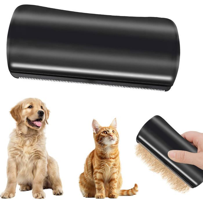 Comparer les prix de Brosse Chien Chat Brosse pour Chats Toilettage Poils Longs Courts Enlève Nœuds Poils Morts Sous Douce aux Épines Arrondies-noir-AD
