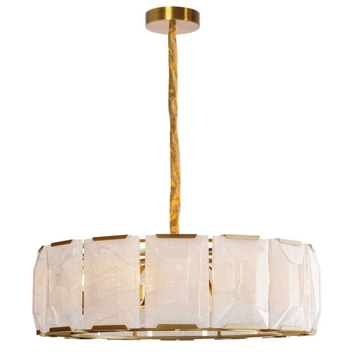 Lampe suspendue de plafond ToolightAPP1797-8CP Lampe pendante au plafond Brosse Or 60X60X16 5CM