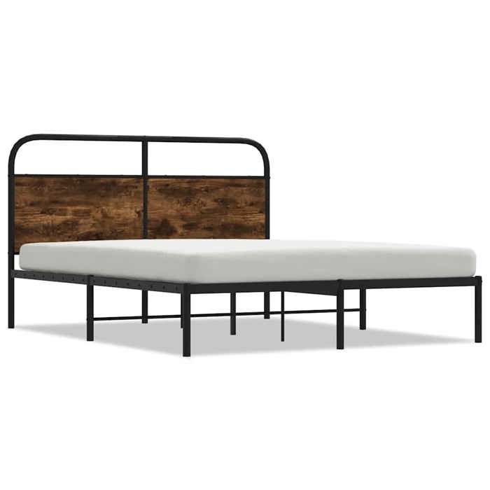 ESTINK® Structure de lit adulte/enfant - sans matelas - 120x190 cm - chêne fumé bois ingénierie @6223@