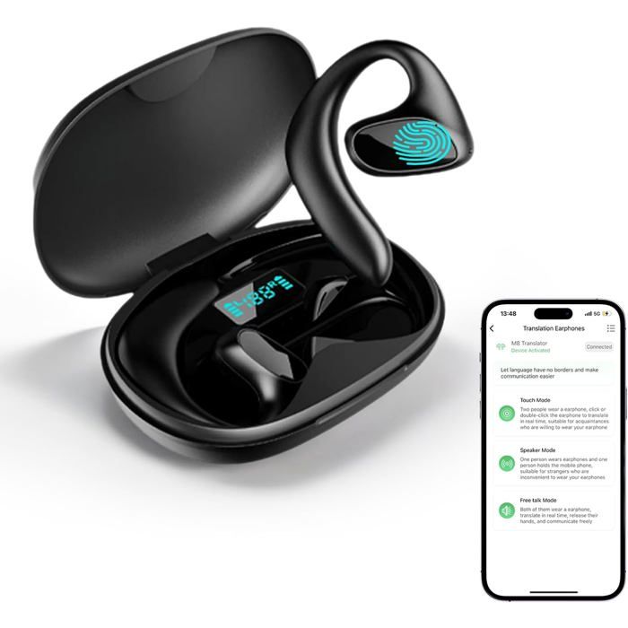 Écouteurs Bluetooth - ULISEM - S900-M8 - Traduction 144 Langues - Réduction du Bruit - Ergonomiques