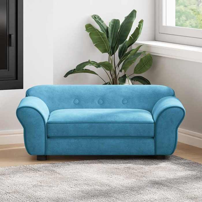 Canapé pour chien - vidaXL - Turquoise - Peluche - 72x45x30 cm Canapé pour chien - vidaXL - Turquoise - Peluche - 72x45x30 cm
