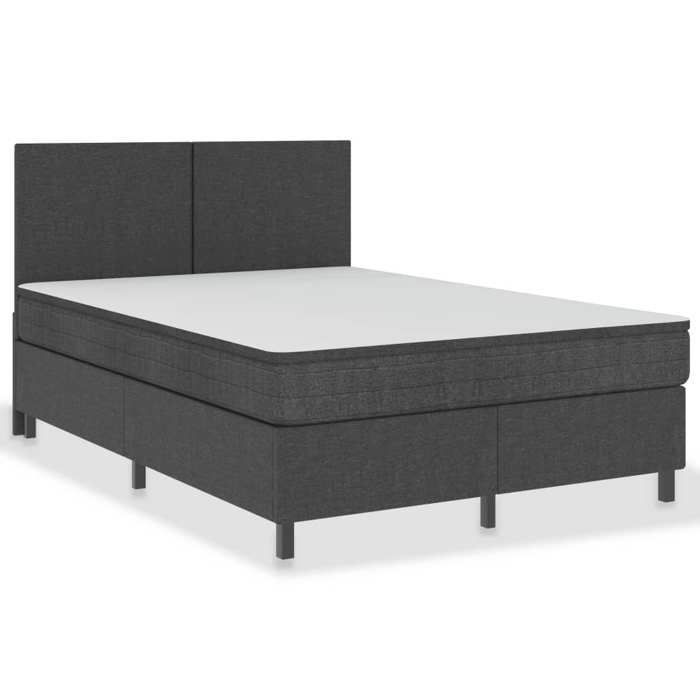 “Winter SaleTOP Chambre Structure de lit Contemporain 2 personnes Gris - Sommier à lattes de lit sans matelas gris tissu 180x200cm