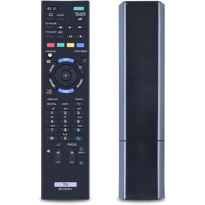 VINABTY RM-ED053 Telecomando di ricambio per SONY TV KDL-42W656A KDL-42W655A KDL-42W654A KDL-42W653A KDL-42W651A KDL-32W656A KDL-32W655A KDL-32W654A KDL-32W653A KDL-32W651A KDL-24W605A KDL-32W503A