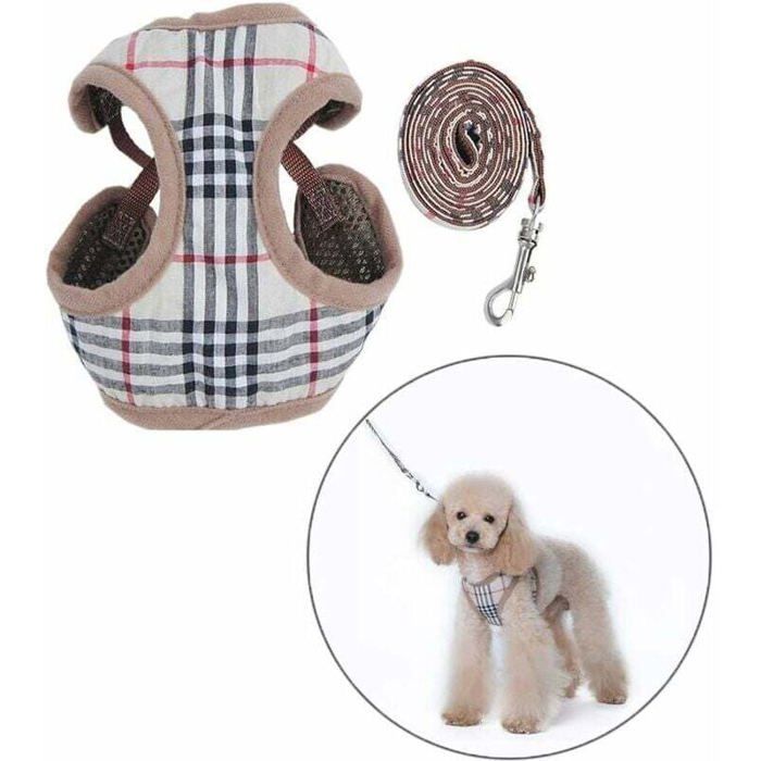 Harnais et laisse pour petit chien - MICH - XS - Tour de poitrine 23-37 cm - Respirant - Confortable - Réglable