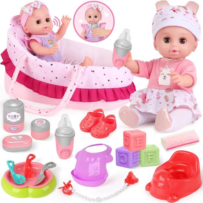 OMABETA Jouet de poupée de bébé de poupée Poupée de 30cm pour bébé, jouet en vinyle souple