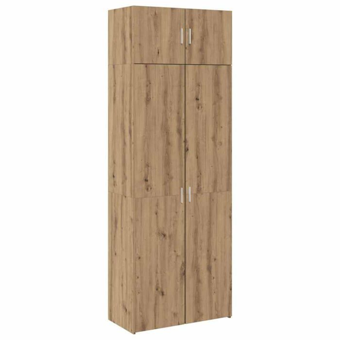 Armoire de rangement moderne - vidaXL - Chêne artisanal - 80x41x225 cm - Bois dingénierie - 4 portes