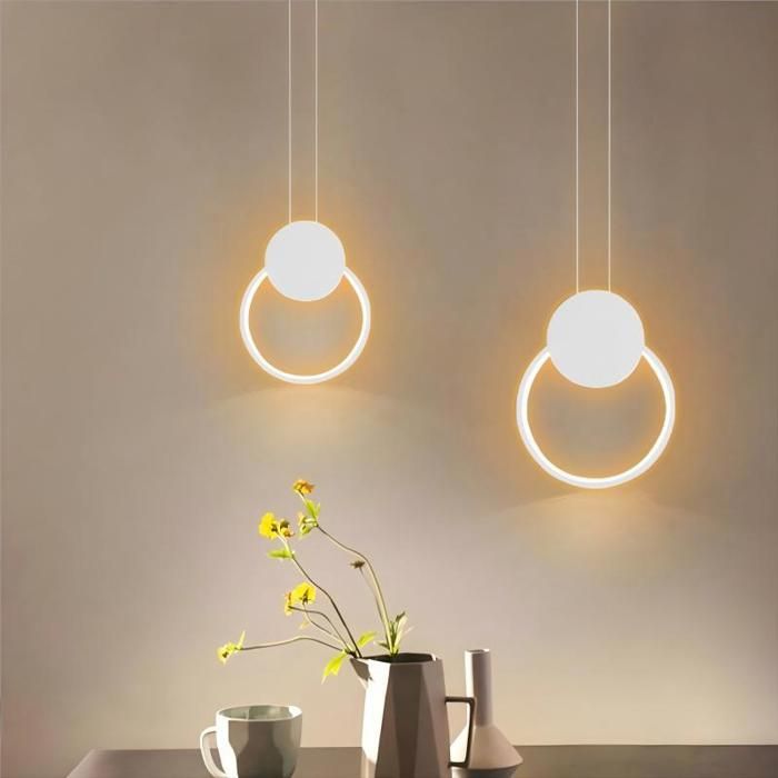 Lustre suspendu - SMOTOP - 2x E27 - Blanc chaud - Design nord-européen