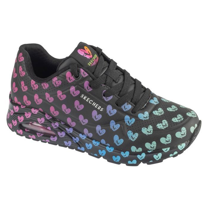 Skechers Baskets Femme - Noir - Skechers Uno - Live Colorfully