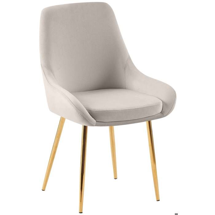 Chaise de salle a manger x1 elegance confort design moderne en velours gris structure metallique dore 10_0007484 Chaise de salle a manger x1 elegance confort design moderne en velours gris structure metallique dore 10_0007484