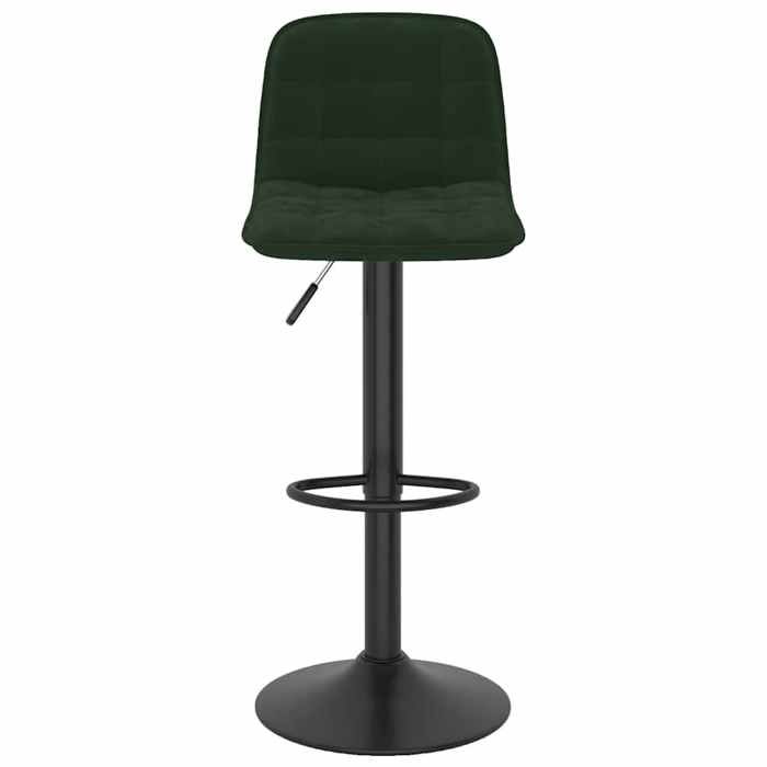 Tabourets Cuisine - Vert - Chaises de bar - (2 pcs) - 2 personnes - vert foncé velours 42.5x45x(84-105) cm F2327