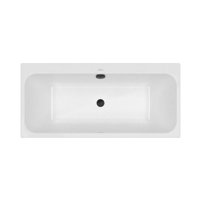 Baignoire droite 150 x 70 VILLEROY & BOCH Architectura + Vidage de baignoire WIRQUIN noir