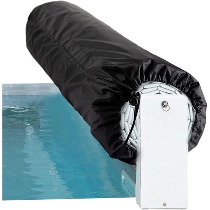Enrouleur de bâche de piscine 4x8m – Housse imperméable résistante à lusure – Fixation nylon et boucle aluminium – Pour isolation