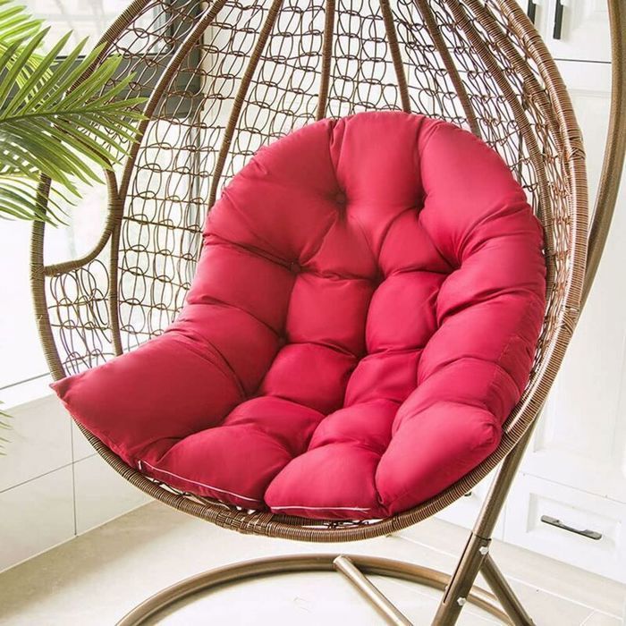 Cousin bordeaux déhoussable pour fauteuil suspendu panier chaise non fournie confort jardin patio