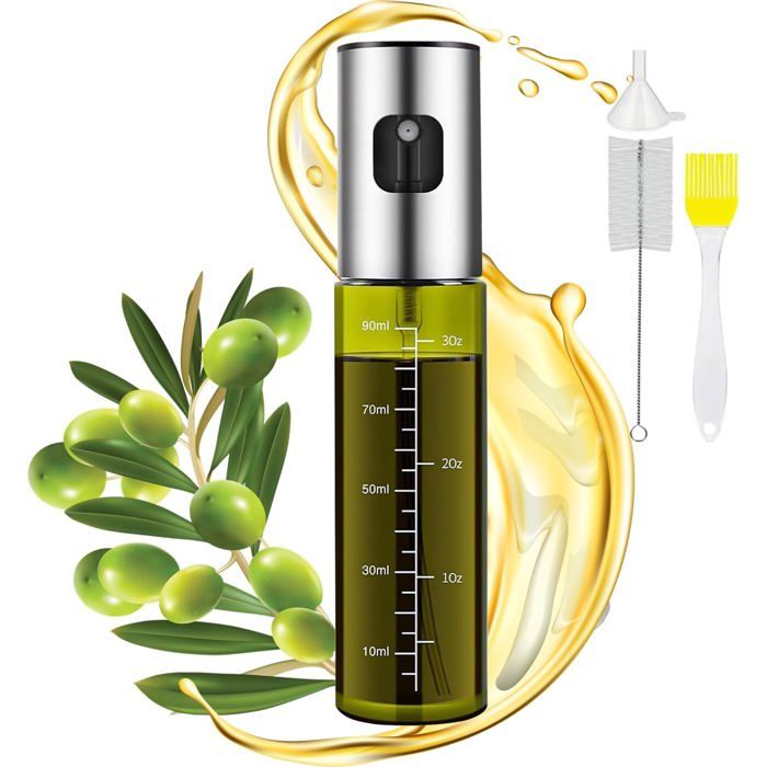 Vaporisateur dhuile en verre - Verre anti-UV - Brouillard uniforme - Capacité 193g - Facile à nettoyer