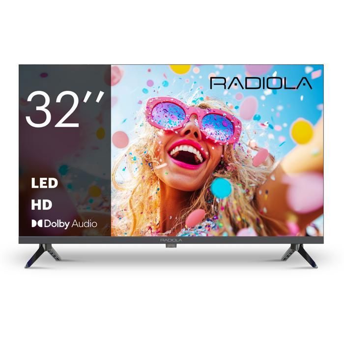 RADIOLA - RA32A3G - TV D-LED HD 32 (81 cm) - Non smart - 1366×768p - 3xHDMI - 2xUSB - Dolby Audio - 3000:1