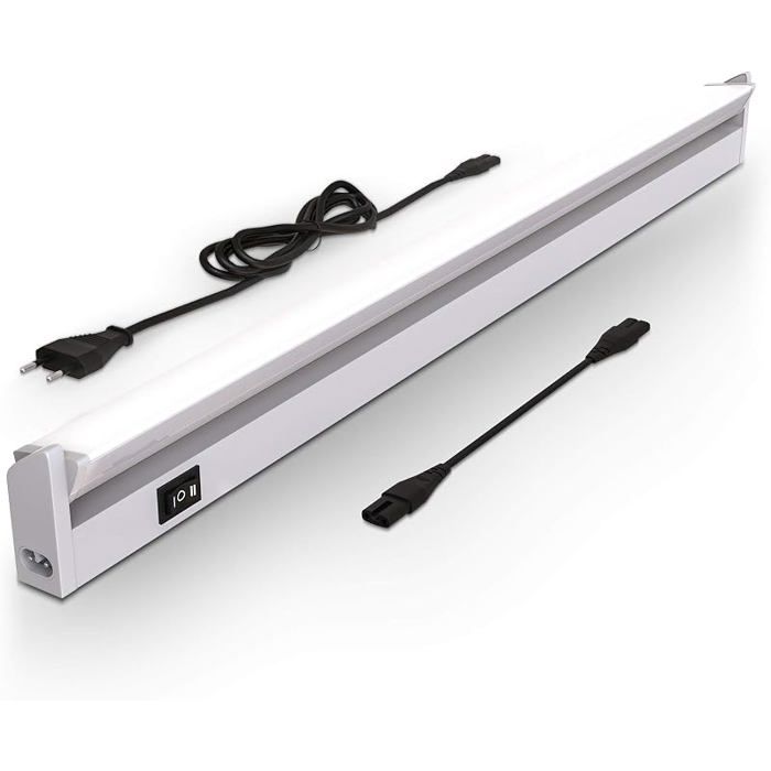 Lumière cuisine sous meuble avec interrupteur marche/arrêt bnc chaud à bnc neutre régble extensible Gris CCT CC ECLAIRAGE DE MEUBLE