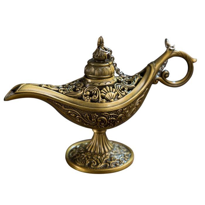 [Ander Online] Lampe dAladin en bronze antique lampe à vœux artisanale en métal brûleur dencens ACCESSOIRES FABRICATION MAISON