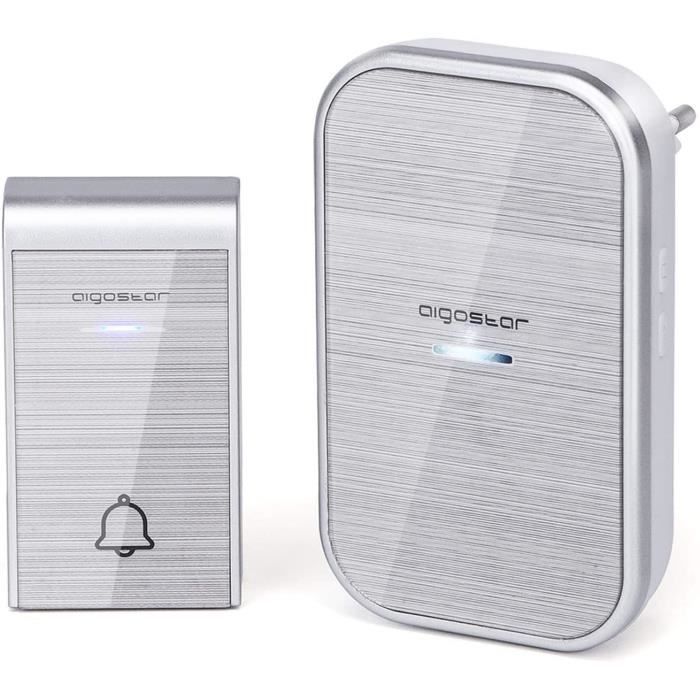 AVANTEK 400M De Portée Sonnettes Sans Fil Kit De Carillon Étanche Avec 1 Récepteur Enfichables