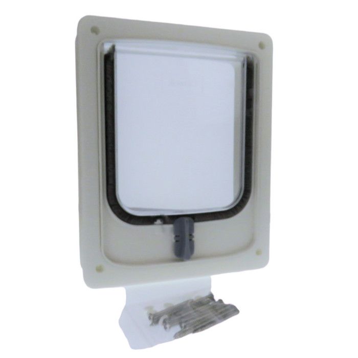 Comparer les prix de Chatière tunnel 4 positions blanc pour chat - animallparadise 20 Blanc