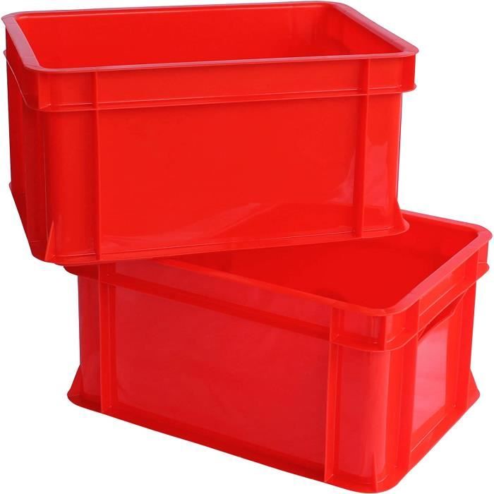 Boîte de rangement avec poignée - Plastique - Rouge ALLIT McPlus