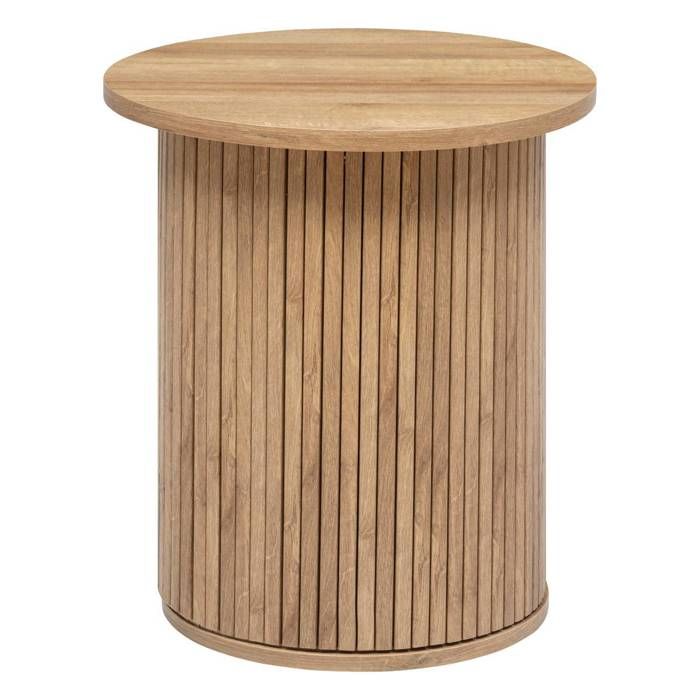 Table à café Colva en placage effet bois D45cm - Atmosphera Créateur dintérieur