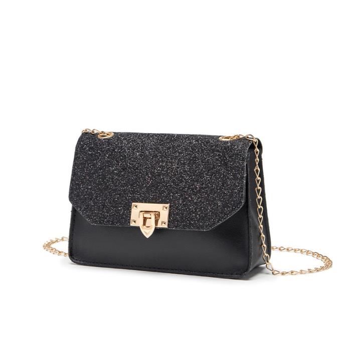 Sac ?� Bandouli?�re Port?� Epaule Main Sac Crossbody Cuir PU Style-18 Noir - Cdiscount Bagagerie 