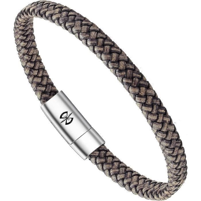 Bracelet Homme Showman – Cuir De Vache Relief Argentin, Modèle M-158