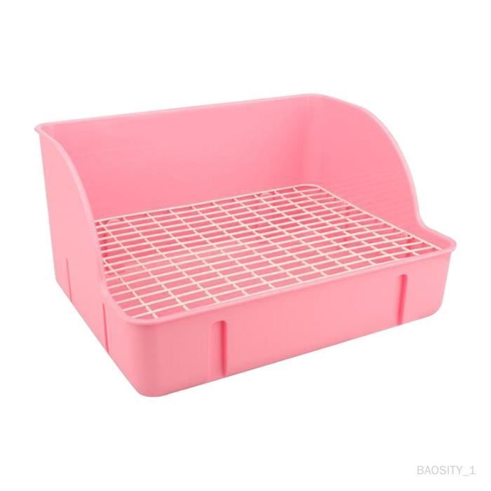 Bac à Litière Pour Lapin NUOBESTY - Design Détachable, Anti-éclaboussures - Pour Lapin, Cochon D'Inde, Hamster, Chinchilla