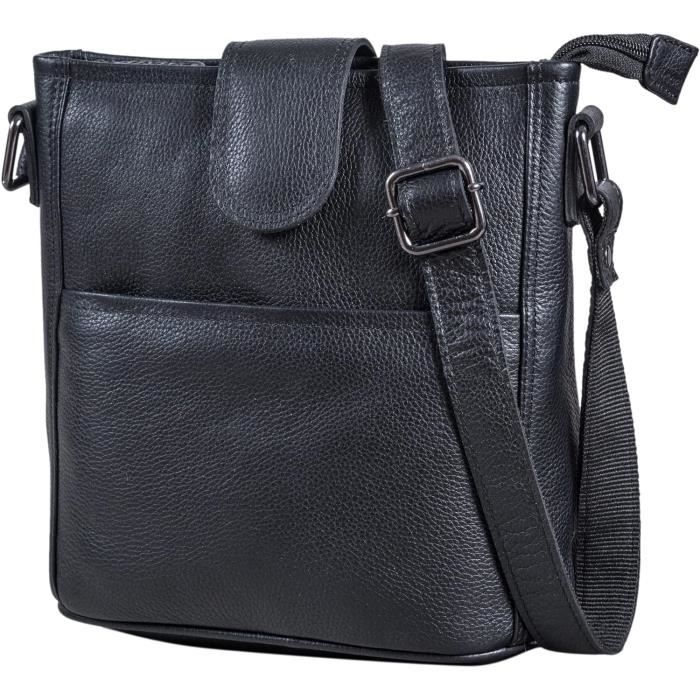 Mules Femme AFS En Cuir Véritable – Fabriquées En Allemagne, Semelle Rembourrée, Confort Optimal (Noir, 39 EU)