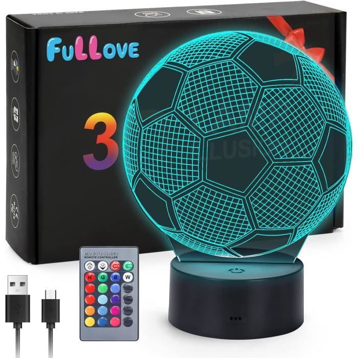 Cadeau Pour Garçon De 6 7 8 9 10 Ans,Veilleuse Football Jouets Pour