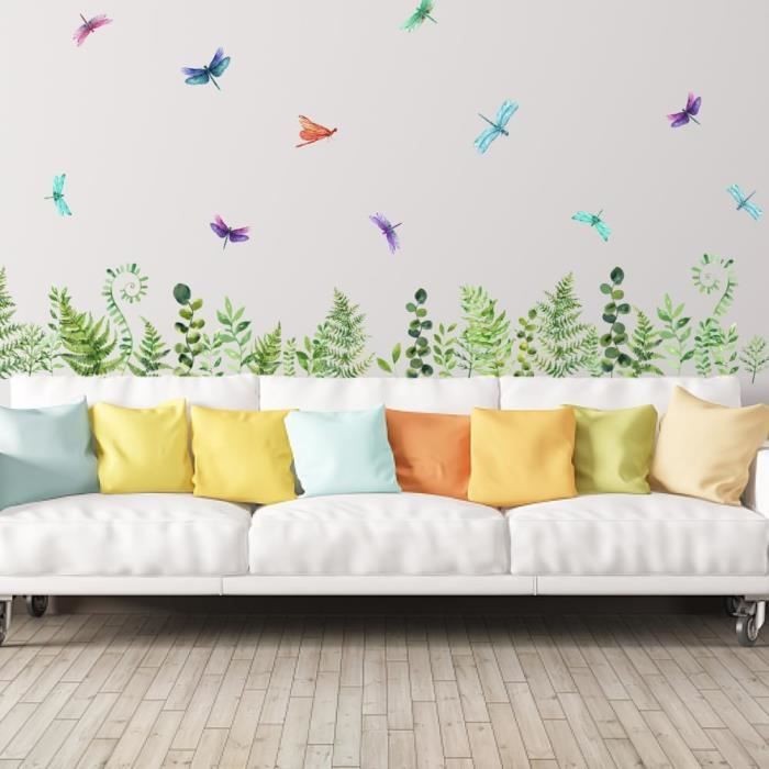 papier peint photo panoramique mur végétal sticker mural xxl feuille de  fougère