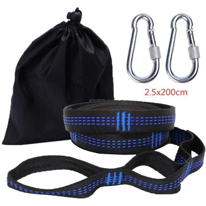 Gold Armour Sangles De Hamac XL, Ensemble De Sangles Pour Hamac De Camping (2 Sangles, 2 Mousquetons, Sac De Transport), 6,1 M De Long Combiné, 38 Boucles, Accessoires Et équipement Indispensables