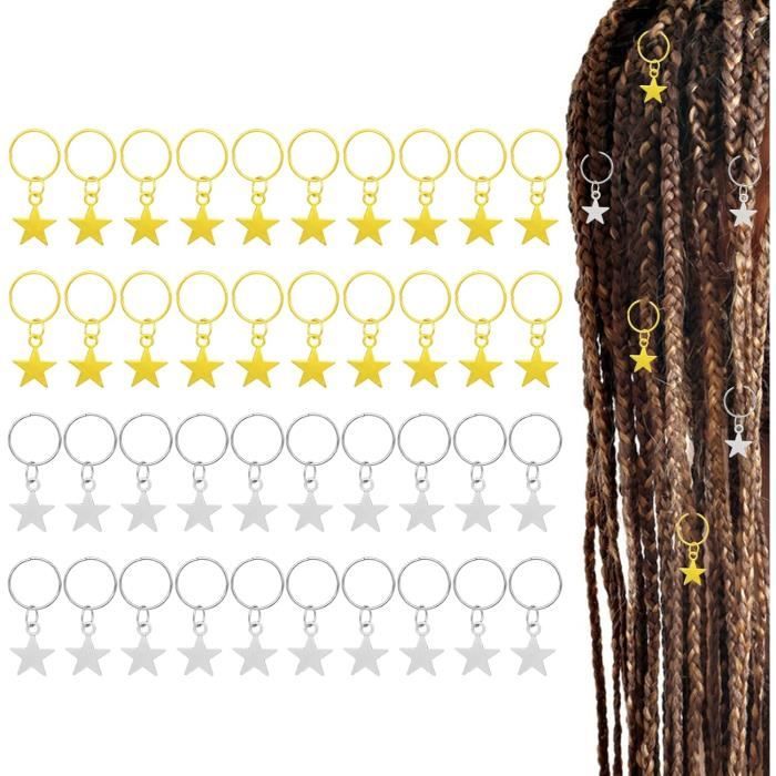 Perle d'Argent Anneaux de Cheveux pour Dreadlocks - Senegal