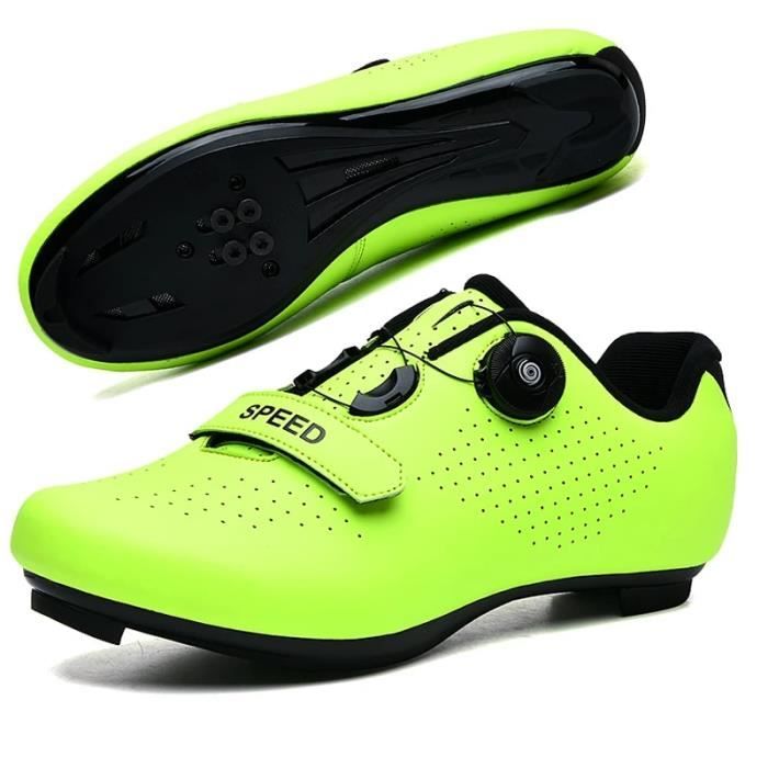 Chaussures Vélo Unisexe Lumineuses Spd Look Delta Chaussures Cyclisme Unisexe - Compatibles SPD/Look Delta | Respirantes Légères Peloton Chaussures Vélo Peloton