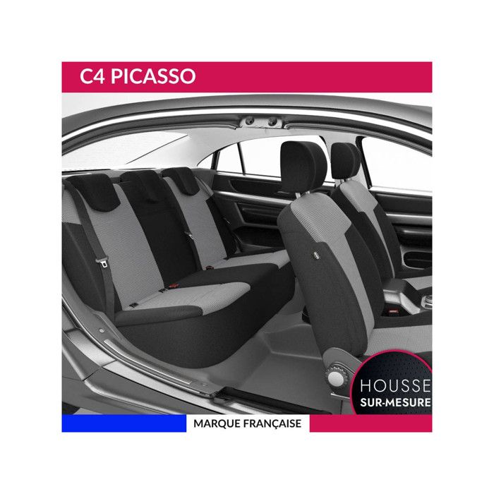 Housses de siège sur mesure pour C4 PICASSO / C4 SPACETOURER (dès 06/2013) Housse Voiture / Auto dintérieur Jeu complet