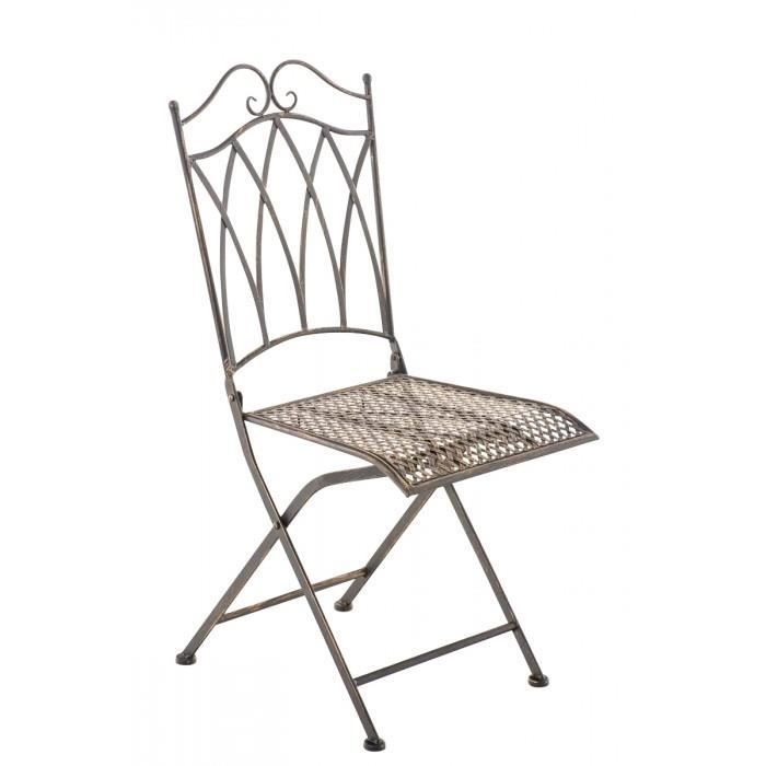 Chic Chaise De Cuisine De Salon Exterieur En Fer Tunis Cdiscount Maison