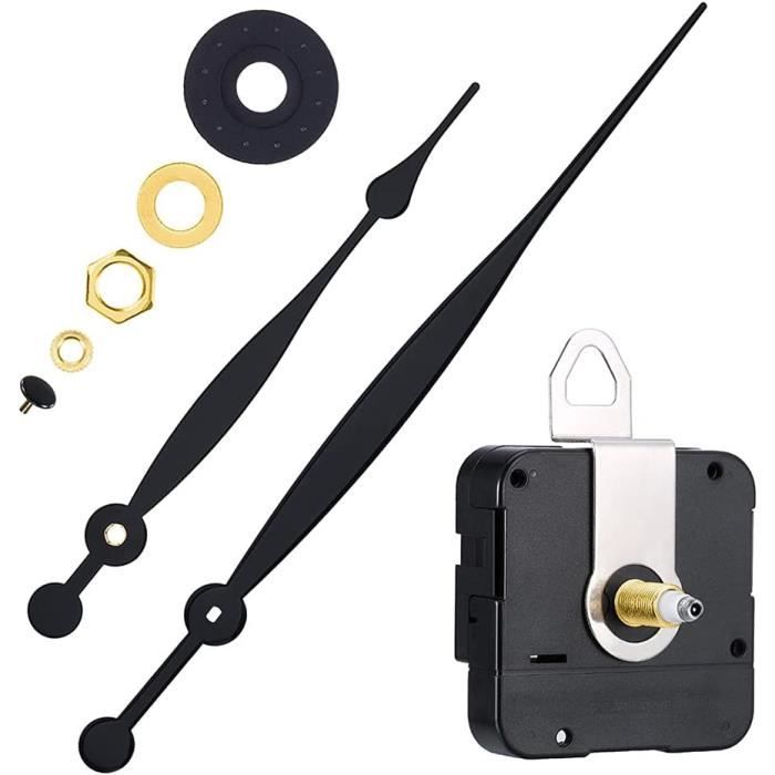 Mécanisme D'horloge à Quartz - Tige 13 Mm - Pour Panneaux De 2-3 Mm - Aiguilles Incluses - Alimentation 1 Pile AA - DIY Ou Remplacement