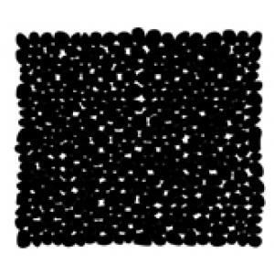 MSV 140892 Galets Tapis de Douche PVC Noir 53 x 53 x 0,1 cm