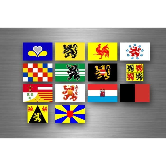 Autocollants Drapeaux Régions France - Planche Stickers Drapeaux Provinces - 39x30mm à 50mm - Multicolore