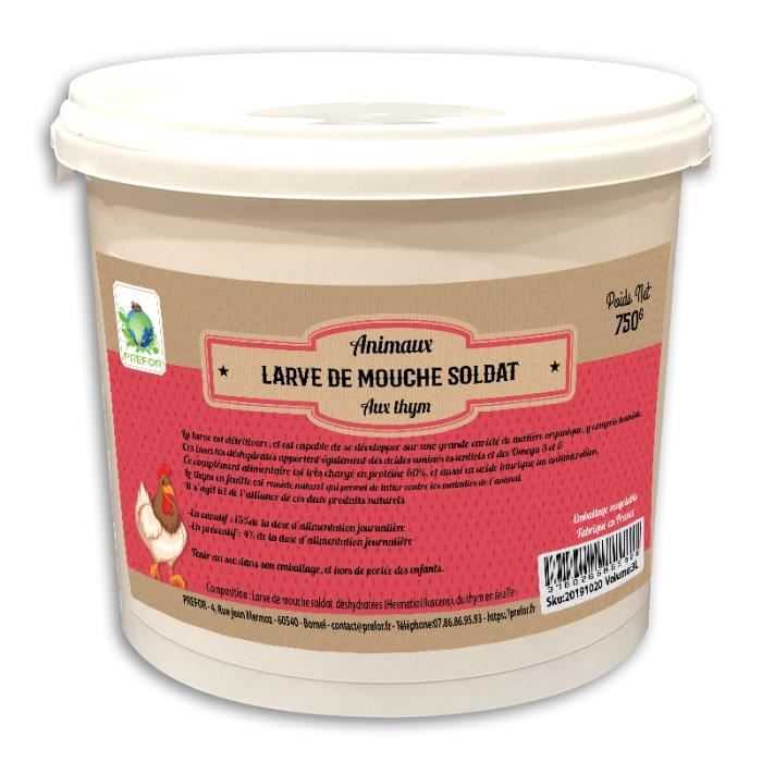 Larves De Mouche Au Thym Seau 3l 1 5kg Cdiscount