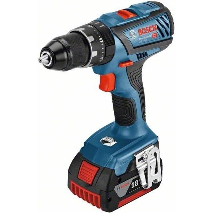 Perceuse visseuse à percussion Bosch Professional GSB 18V-28(28/63/- Nm),2 batteries 4,0Ah, chargeur