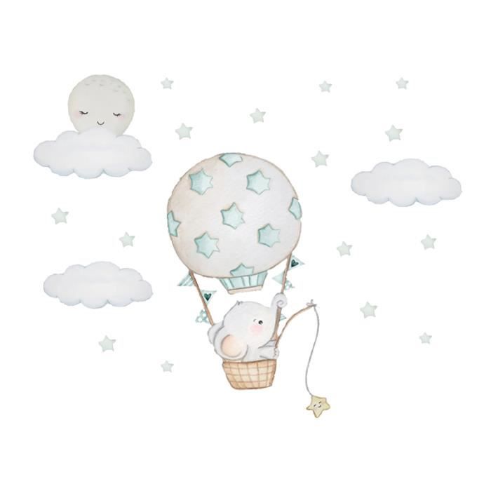 Stickers Muraux En Pvc Dessin Anime Elephant Bebe Decoration Pour Chambre D Enfant Ch As The Picture Cdiscount Maison
