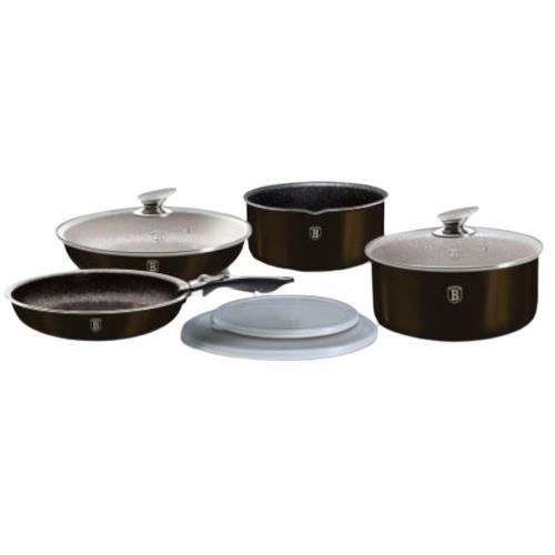 Berlinger Haus batterie de cuisine Shiny Black aluminium noir 8 pcs