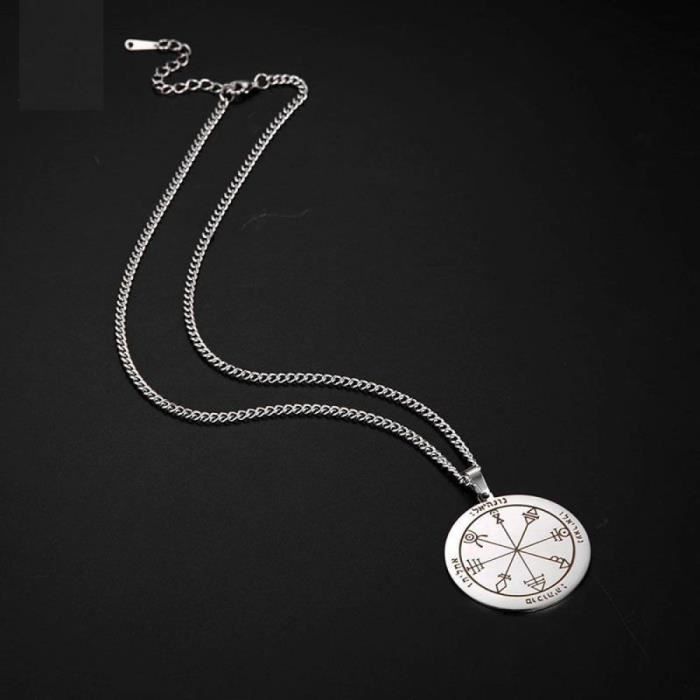 Soloman Rune Symbole Nordique Viking Solomon Rune Amulette Pendentif En Acier ...