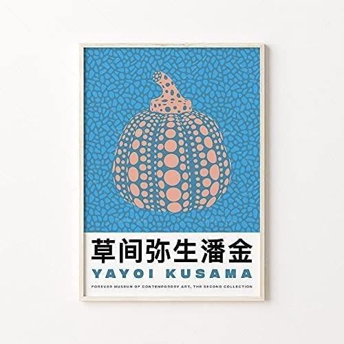 Poster D'art Abstrait Yayoi Kusama - Toile Murale Japonaise Sans Cadre 60x120 Cm - Déco Chambre Moderne