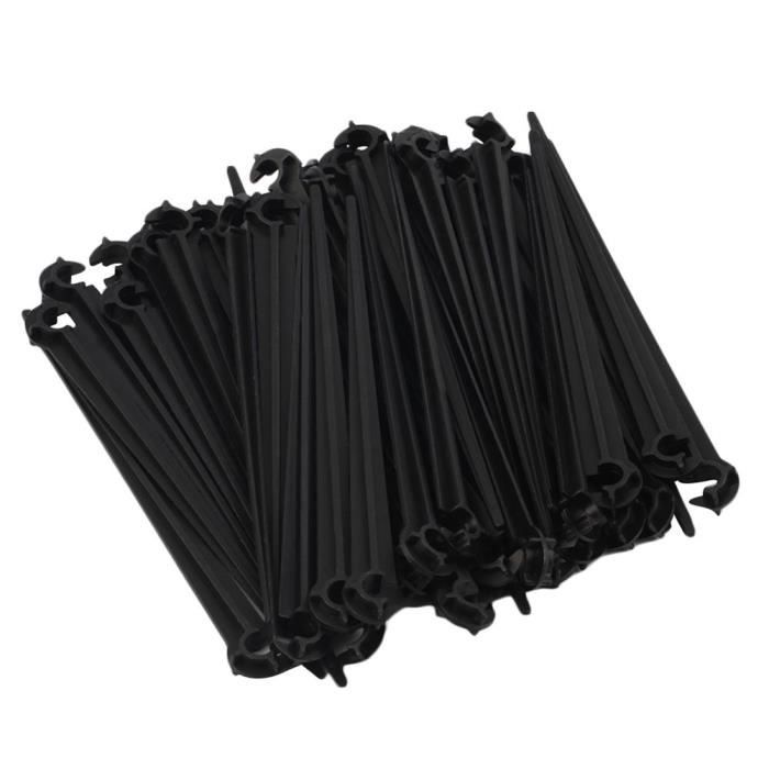 Lot De 50 Piquets D'irrigation Goutte à Goutte - Pour Tuyaux 16-20 Mm, Hauteur 15.2 Cm, Matériau ABS, Fixation Sol
