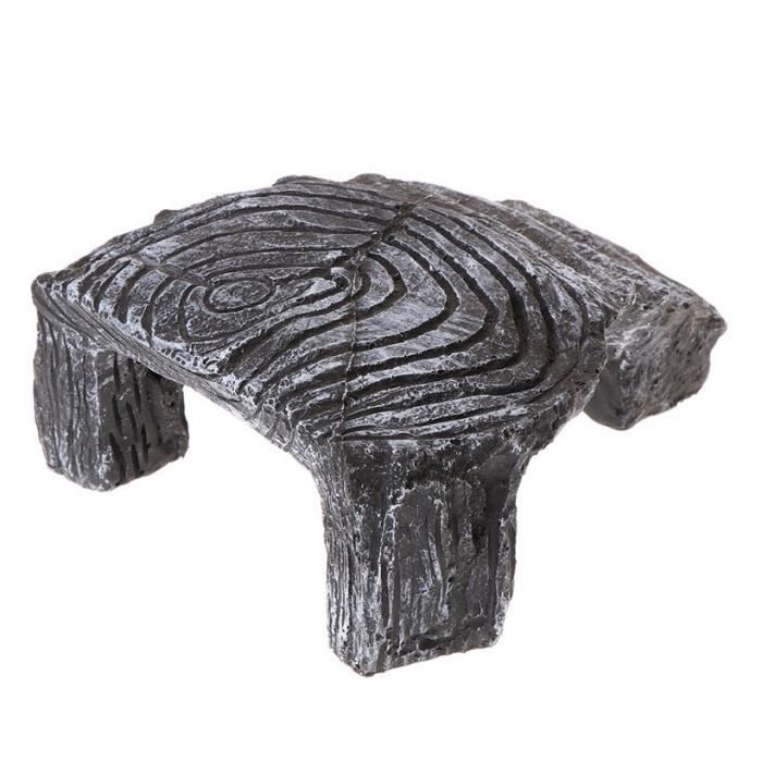 Plateforme pour Reptile - ANIMALERIE - Tortue - Noir - Taille L - Décoration Aquatique