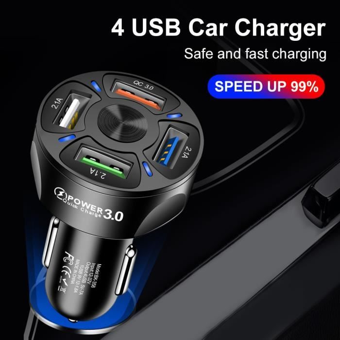 Chargeur USB pour voiture, Charge rapide, Type C, QC SCP 7A, pour ...