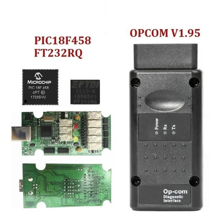 OPCOM V1.99-V1.70-V1.95 Firmware PIC18F458 FTDI FT232RL puce Opel OP COM OBD2 CAN-BUS lecteur de Code pour Op V1.95 FT232RQ