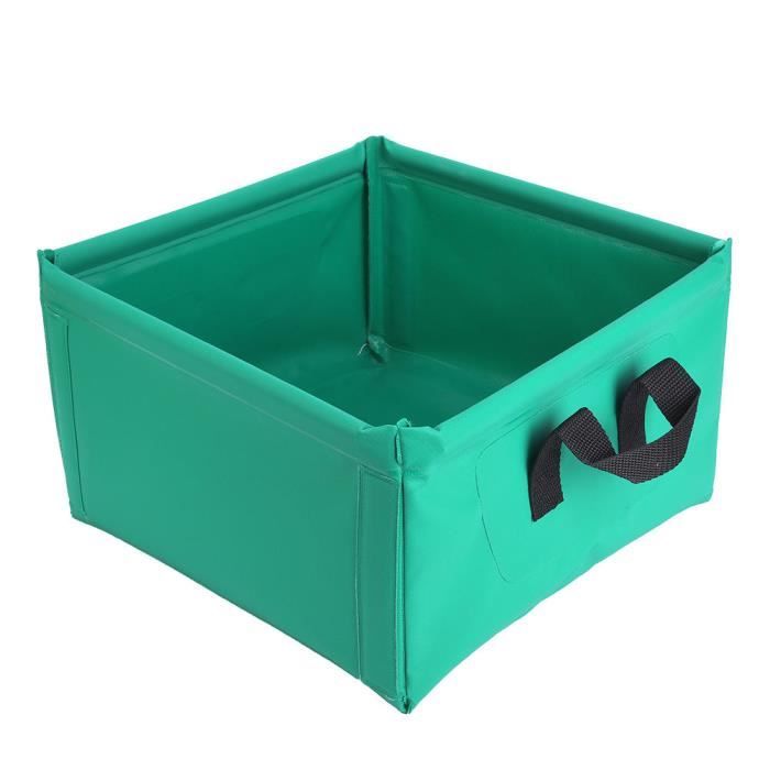 Seau a eau pliable en pvc orange multifonctionnel